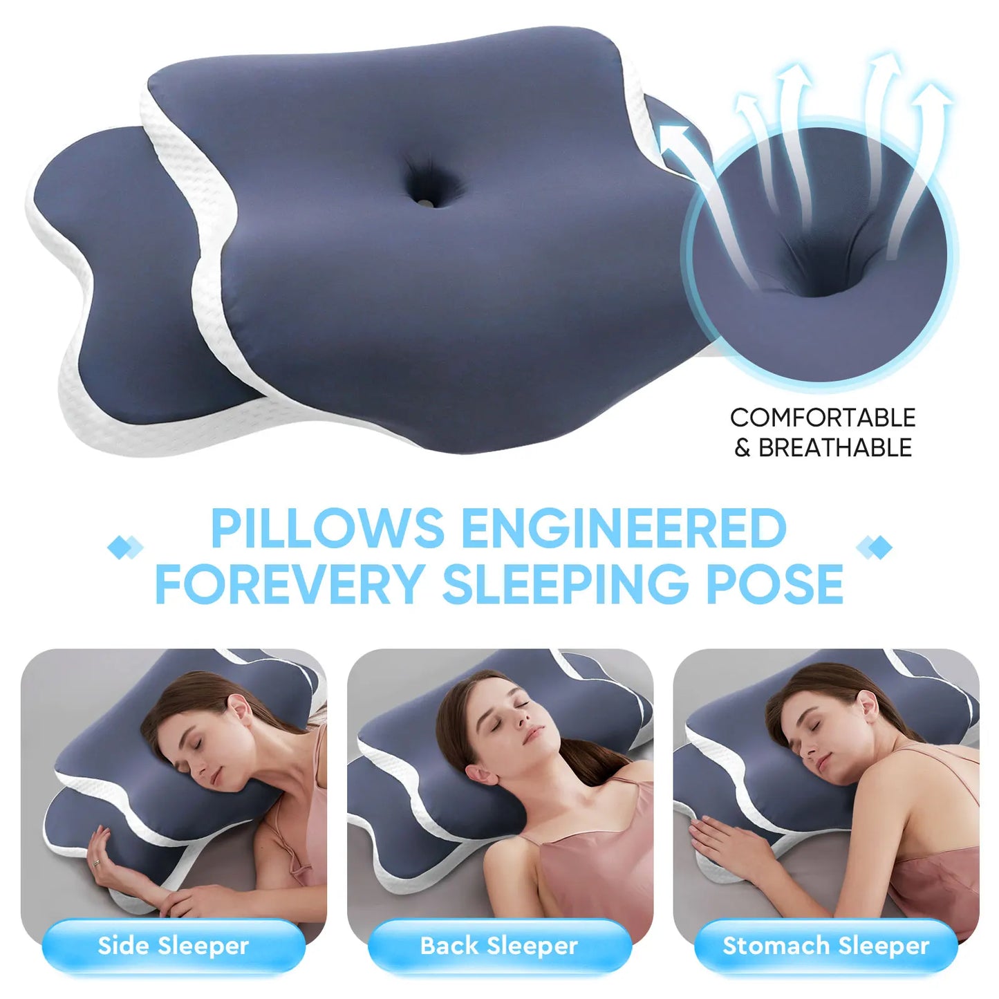 Rehabilitate Pillow™, Sleep Better & Wake Up Without Neck Pain
